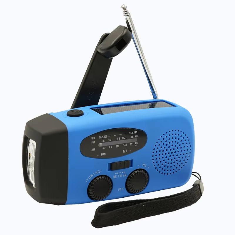 Multifunctionele Solar Hand Crank Radio 2000mAh - Noodkit