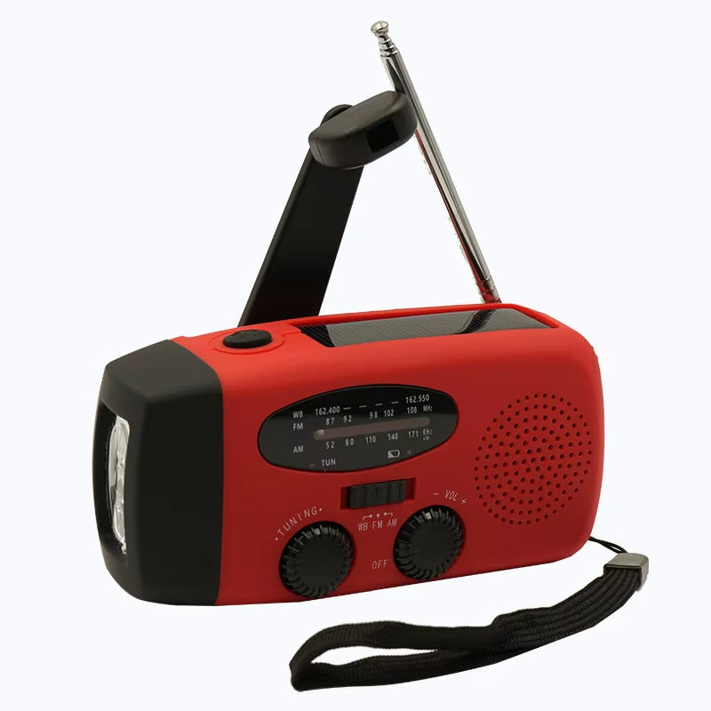 Multifunctionele Solar Hand Crank Radio 2000mAh - Noodkit