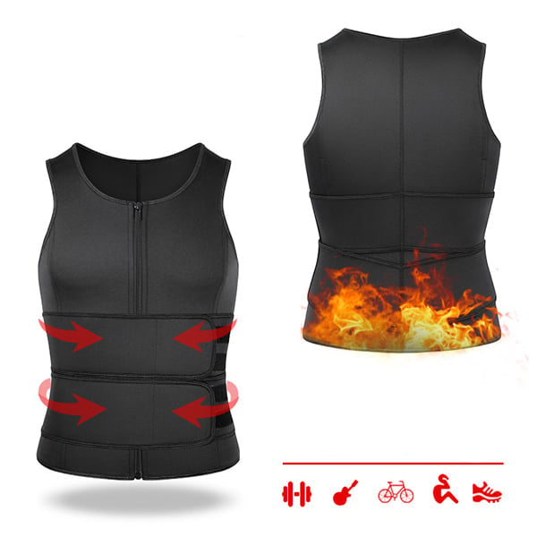 CoreAbFlex™ |Heren Sauna Vest- Taille Trainer – Maximaliseer Je Vetverbranding