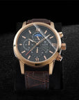 AGR™ Luxe lederen quartzhorloge