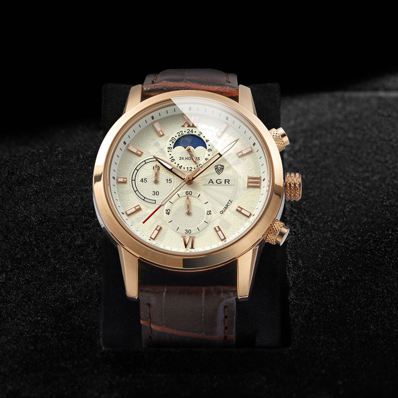 Frans Dekkers - AGR™ Luxe lederen quartzhorloge