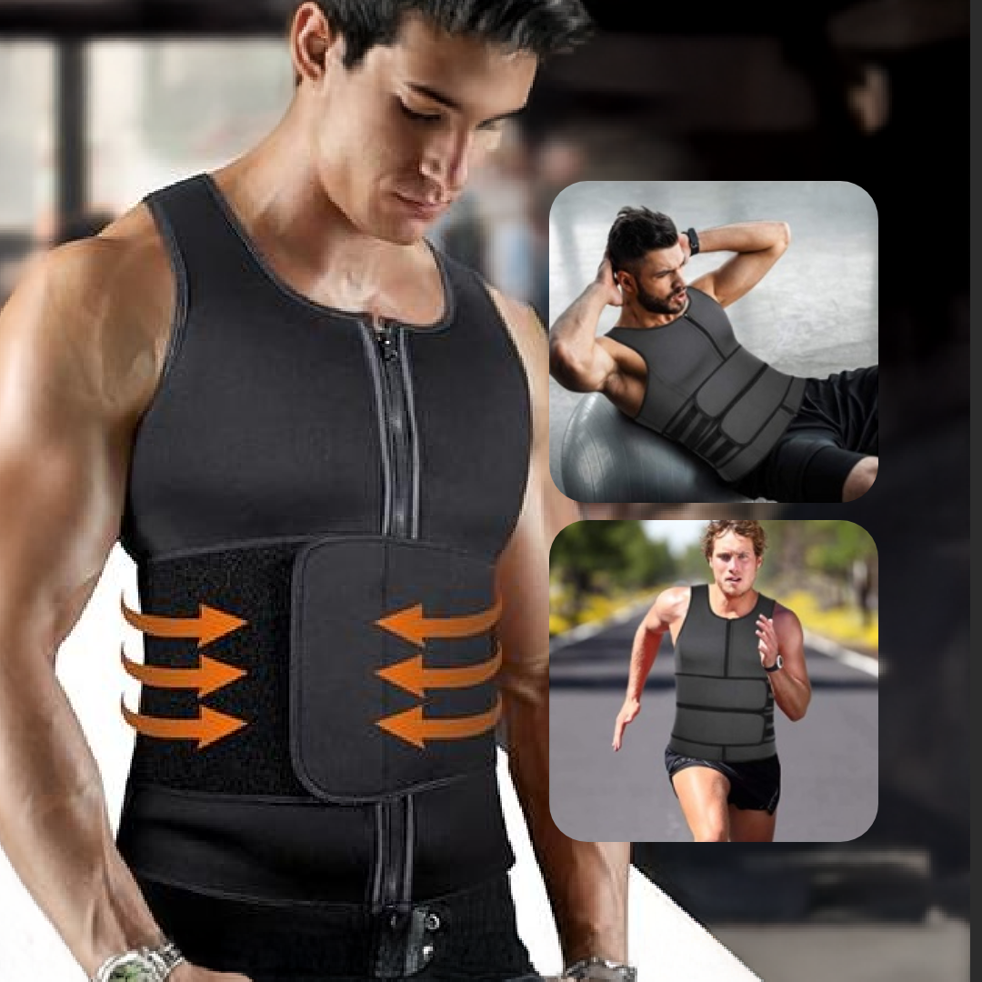 CoreAbFlex™ |Heren Sauna Vest- Taille Trainer – Maximaliseer Je Vetverbranding