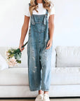 Rosemary™ | Losse jeans-overall in used-look