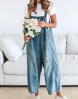 Rosemary™ | Losse jeans-overall in used-look