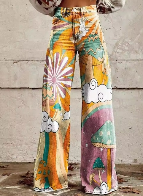 Léonie™ | Boho Vintage Pantalon – Een vleugje nostalgie in een moderne stijl