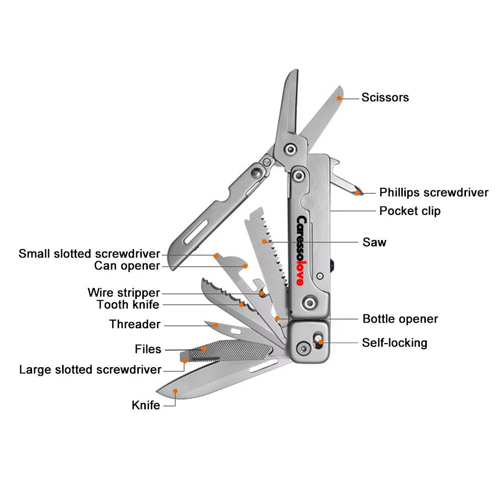 14-in-1 EDC Multitool - Draagbaar Survivalgereedschap