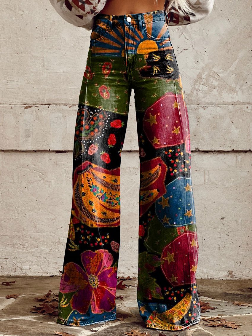 Saphira™ |  Boho Vintage Pantalon – Een vleugje nostalgie in een moderne stijl