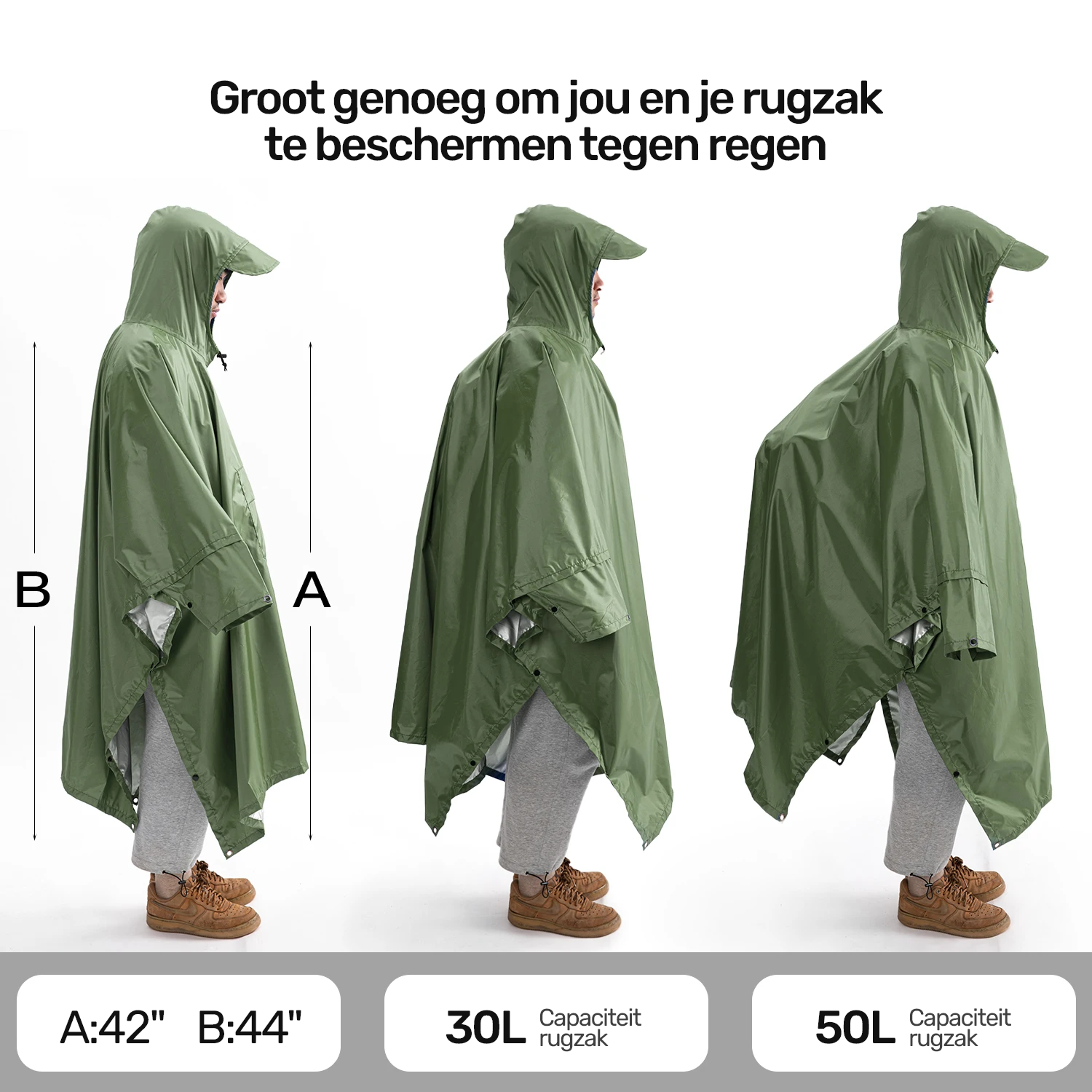 Militaire Camouflage Regenponcho