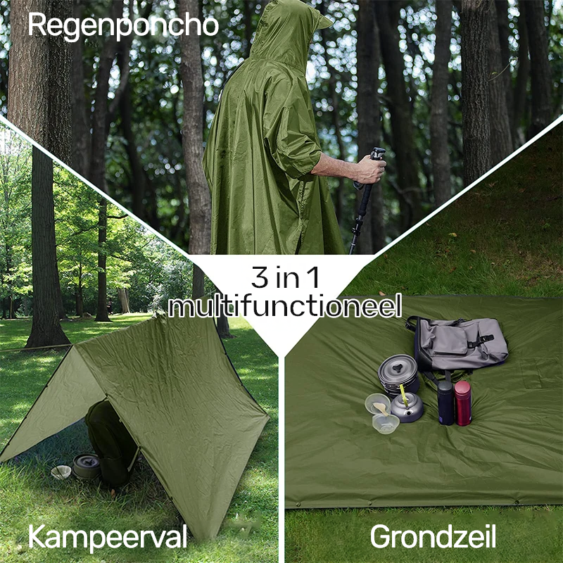 Militaire Camouflage Regenponcho