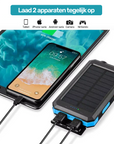 Waterdichte Solar Powerbank 20000mAh - Outdoor Noodkit