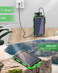 Waterdichte Solar Powerbank 20000mAh - Outdoor Noodkit