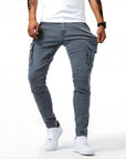 Dominic™ | Elastische denim cargobroek