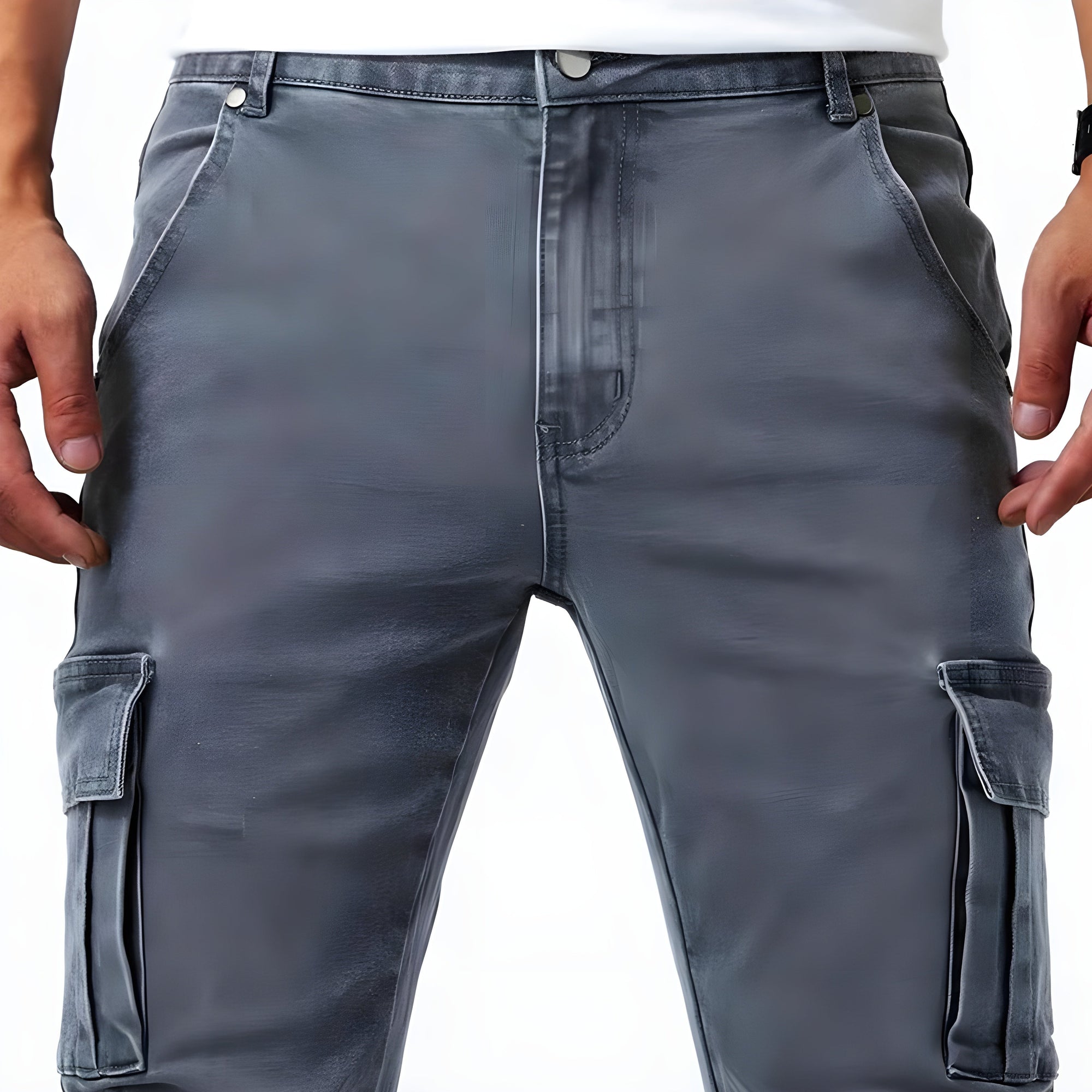 Dominic™ | Elastische denim cargobroek