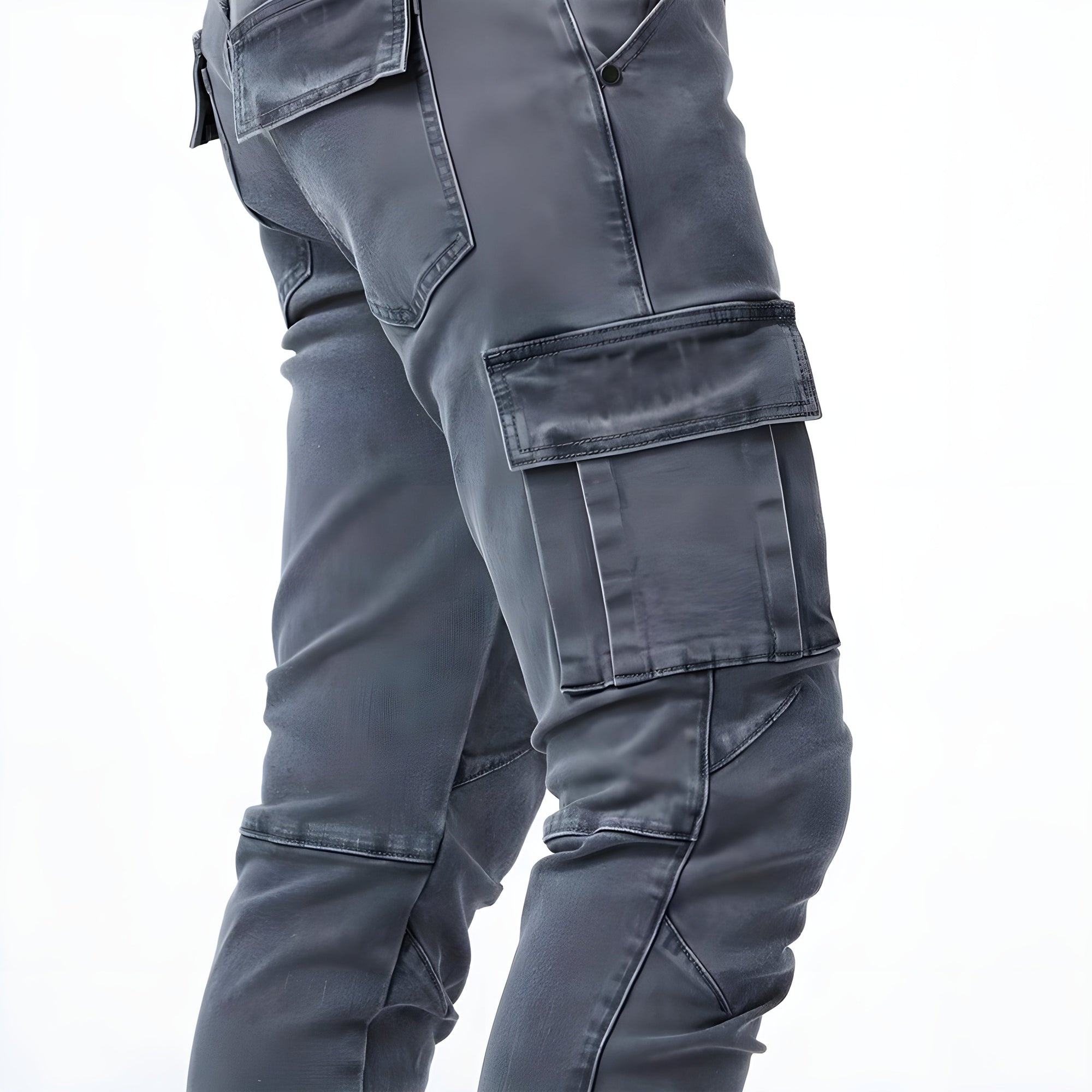 Dominic™ | Elastische denim cargobroek