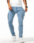 Dominic™ | Elastische denim cargobroek