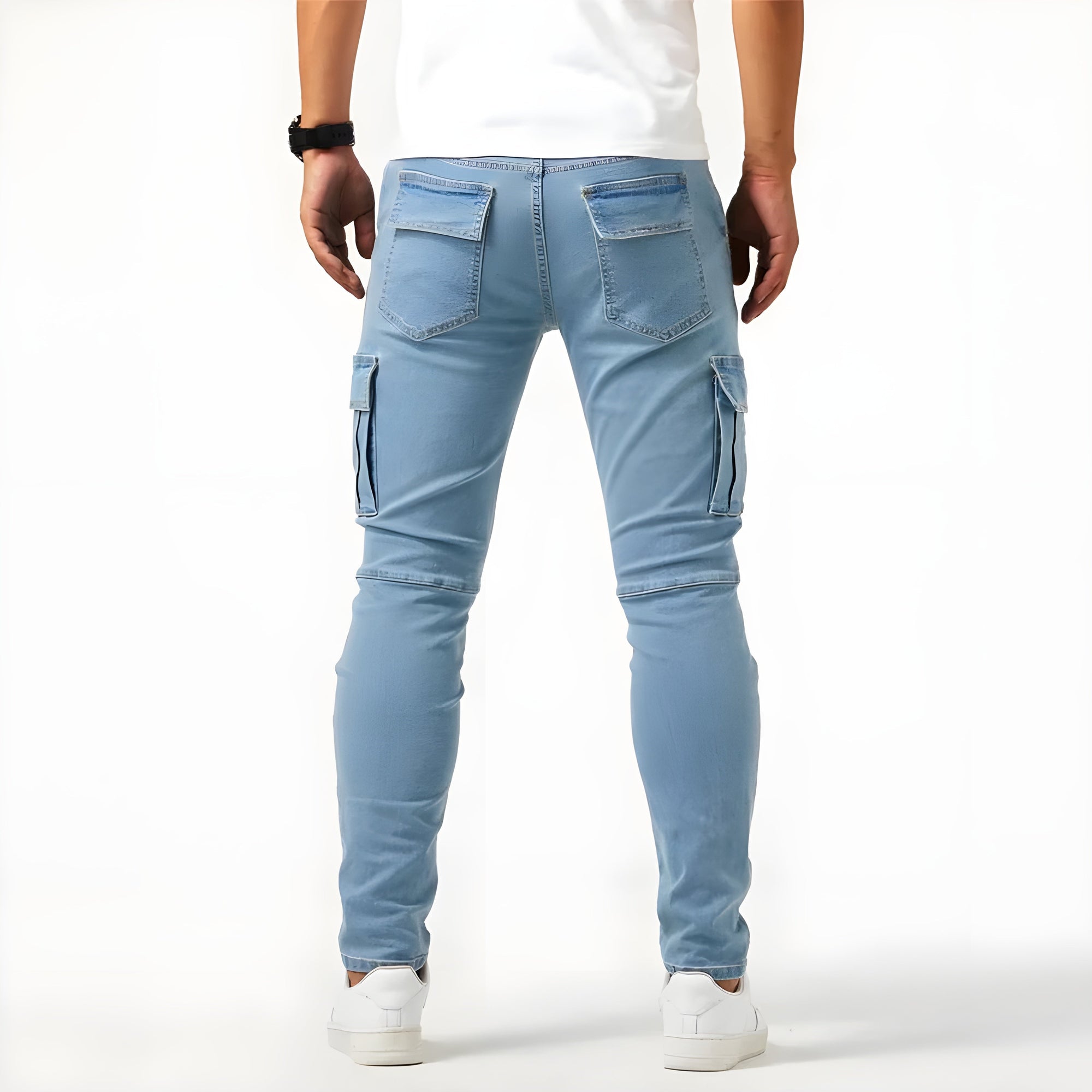 Dominic™ | Elastische denim cargobroek