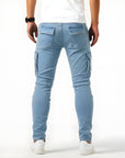 Dominic™ | Elastische denim cargobroek