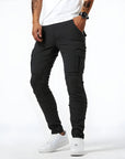 Dominic™ | Elastische denim cargobroek