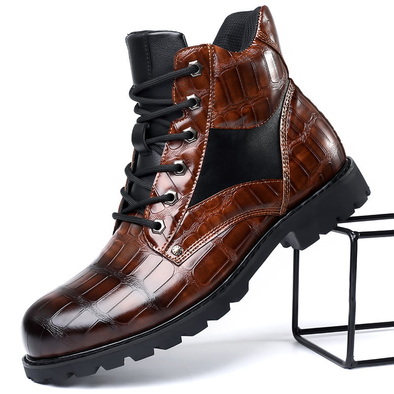 Luca™LerenCrocoBoots