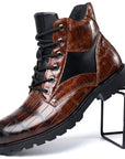 Luca™ Leren Croco Boots