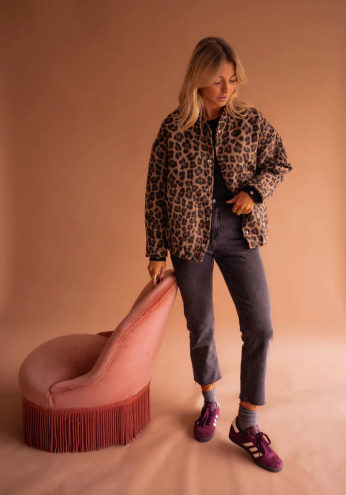 Savina™ | Trendy Leopard Bomberjack