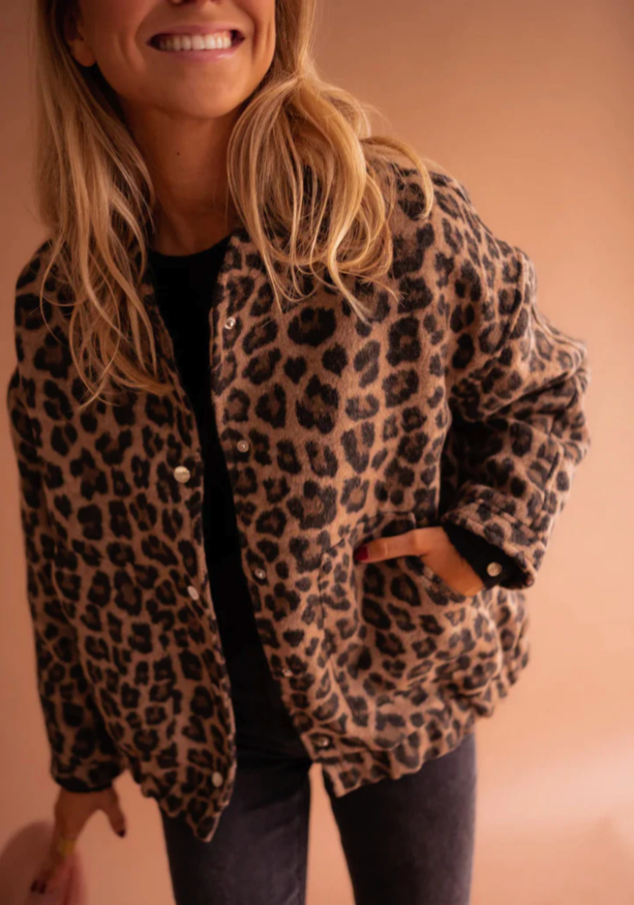 Savina™ | Trendy Leopard Bomberjack