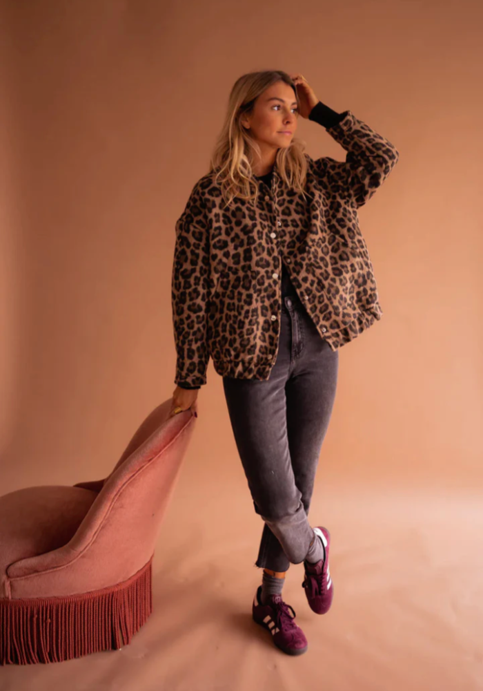 Savina™ | Trendy Leopard Bomberjack