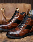 Luca™ Leren Croco Boots