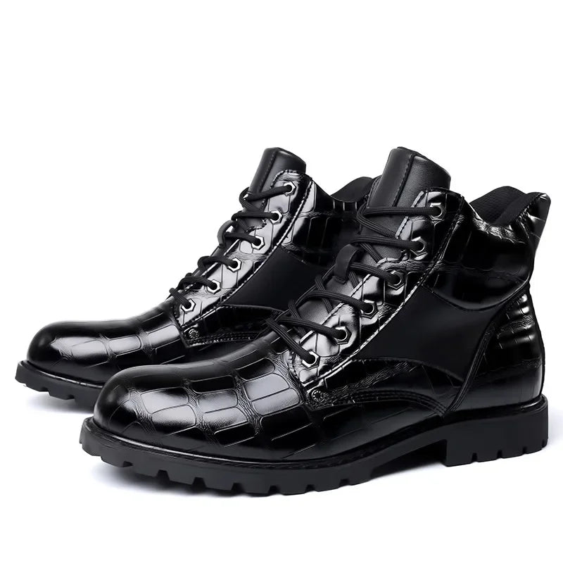 Luca™ Leren Croco Boots