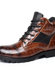 Luca™ Leren Croco Boots