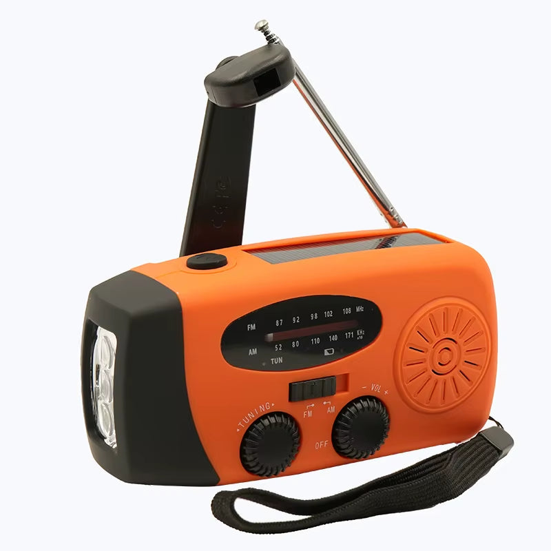 Multifunctionele Solar Hand Crank Radio 2000mAh - Noodkit