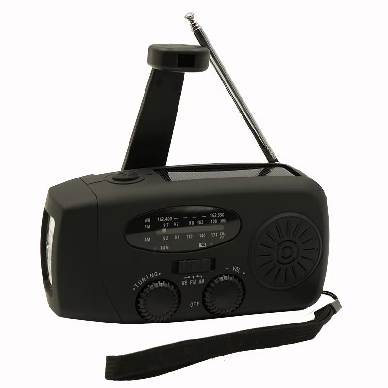 Multifunctionele Solar Hand Crank Radio 2000mAh - Noodkit