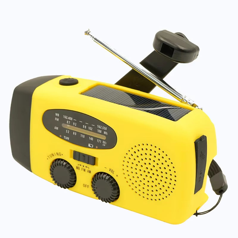 Multifunctionele Solar Hand Crank Radio 2000mAh - Noodkit