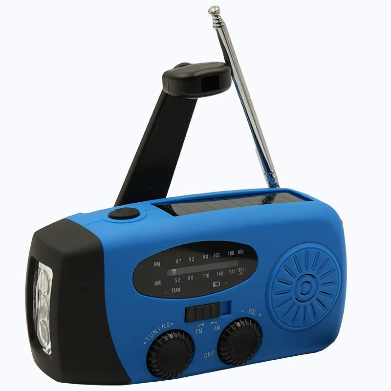 Multifunctionele Solar Hand Crank Radio 2000mAh - Noodkit