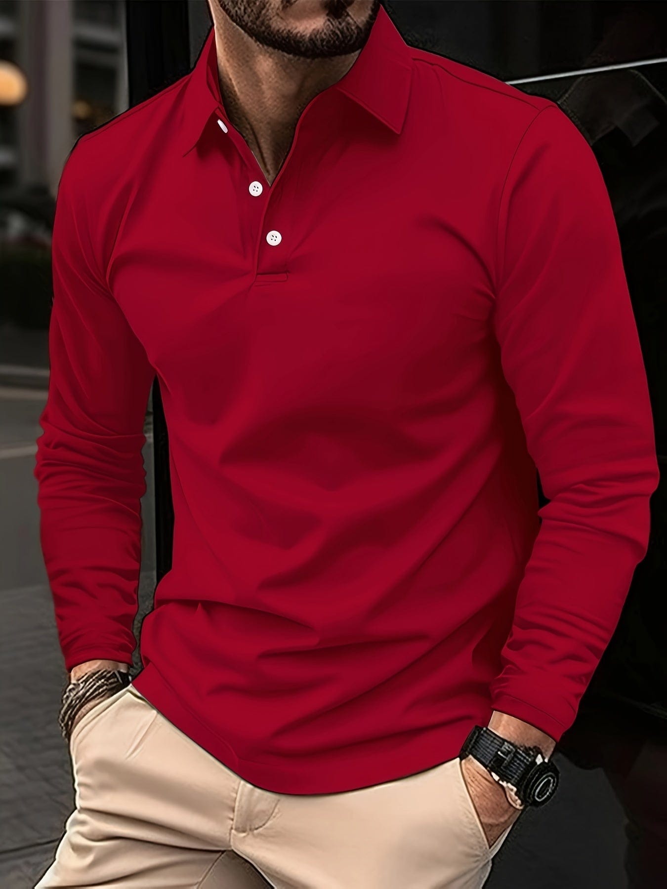 Mike™ | Poloshirt met lange mouwen