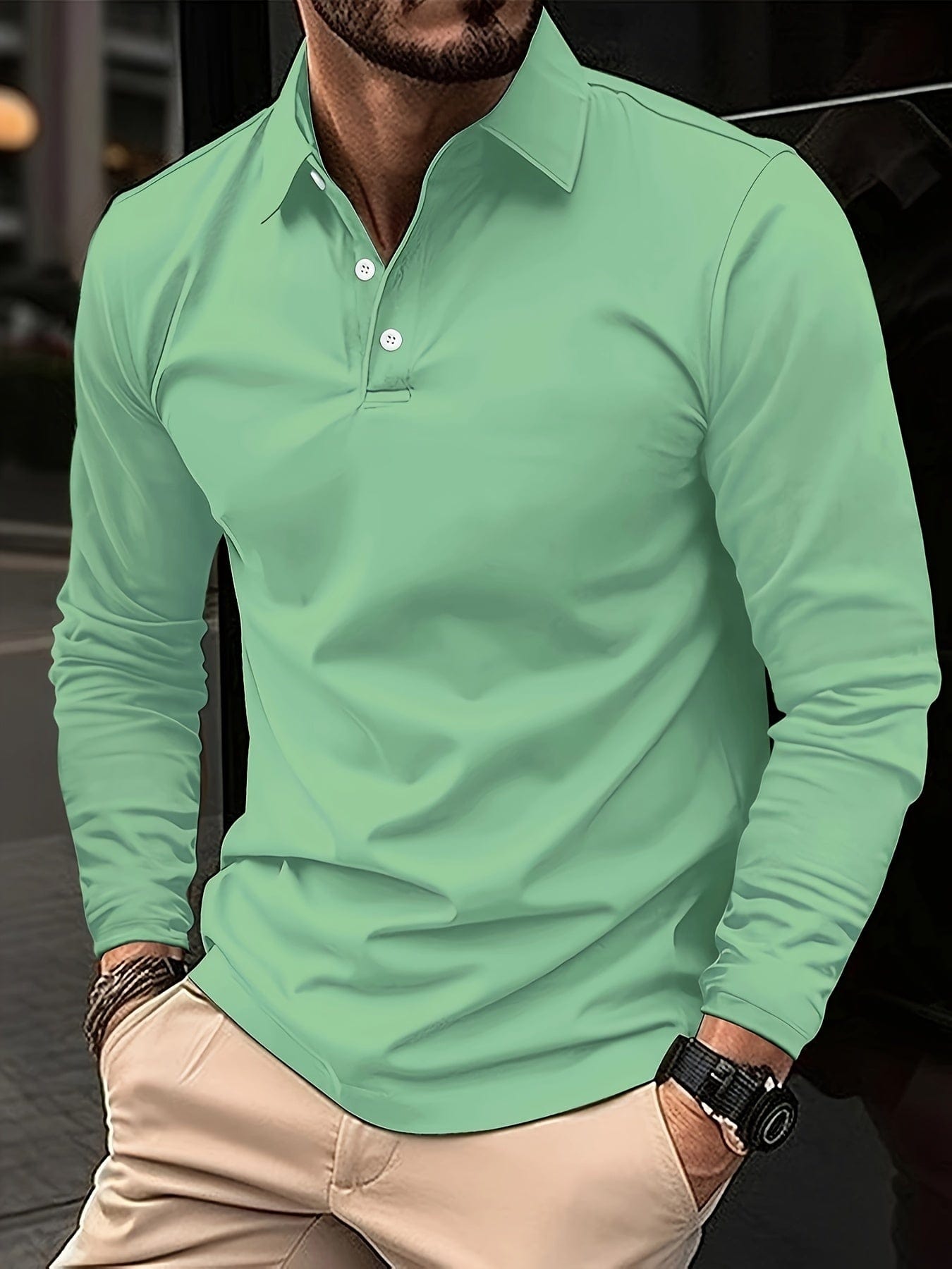 Mike™ | Poloshirt met lange mouwen